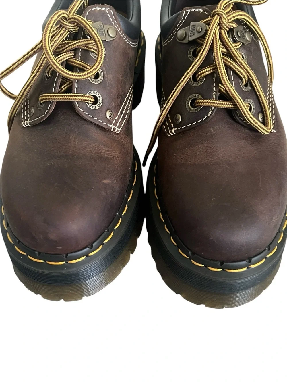 Dr. Martens brown platform